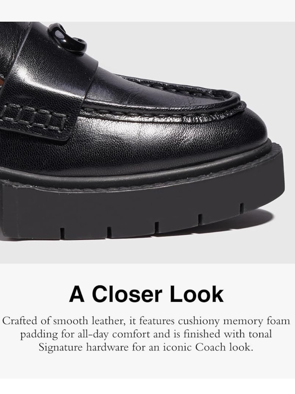 COACH Women's Leah Platform Loafers - Picture 6 of 12